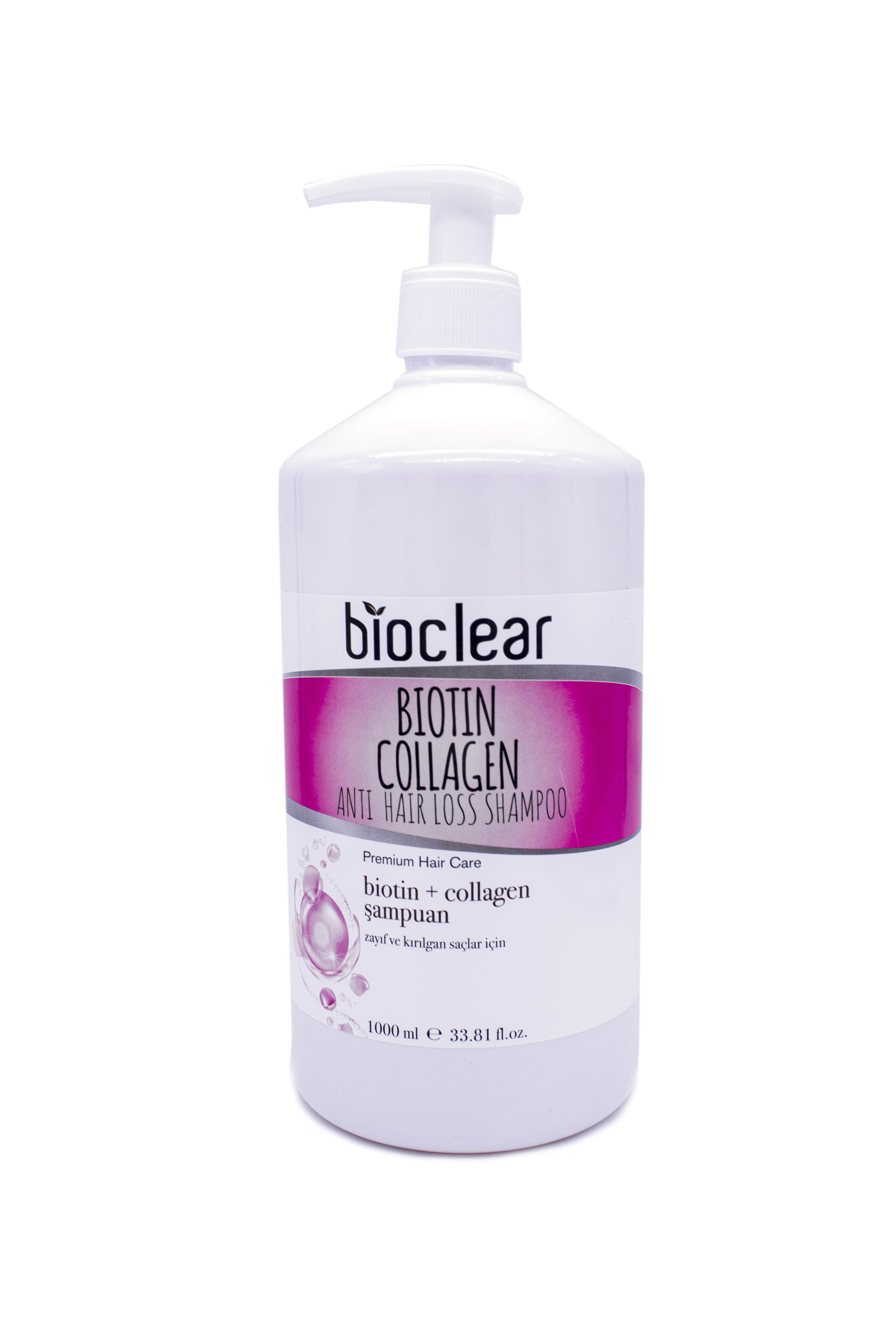 Bioclear Saç Dökülmesine Karşı Şampuan Biotin ve Collagen 1000 ml